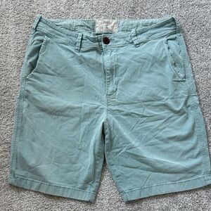 Hollister Men's Light Blue Flat Front Shorts